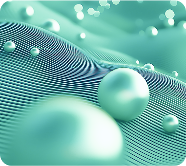 um close up de um fundo verde com muitas bolhas