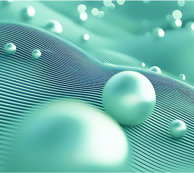 um close up de um fundo verde com muitas bolhas